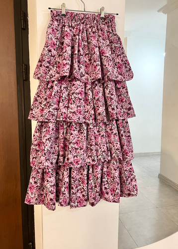 دامن پله ای کرپ زنانه