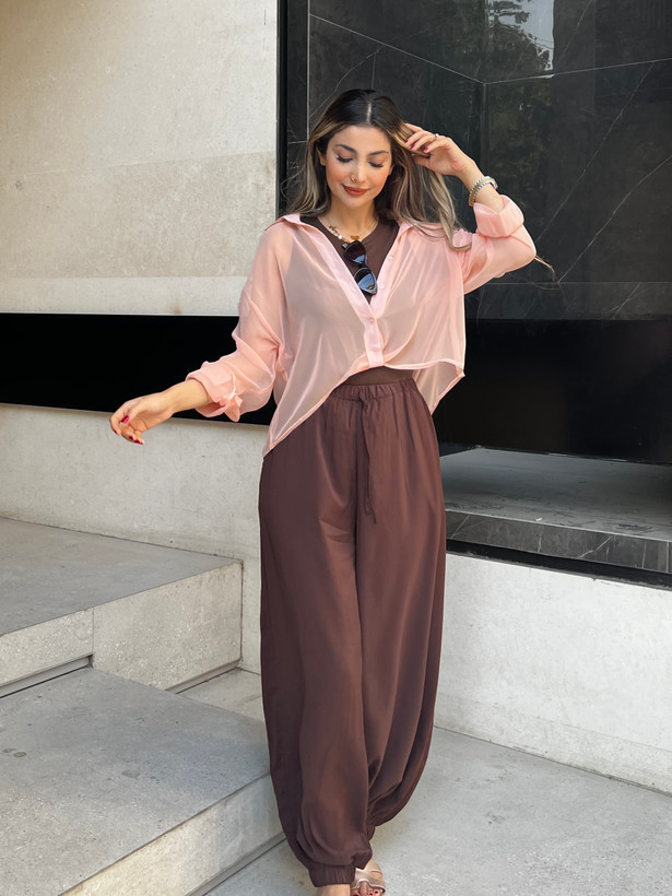 شومیز گره ای جنس حریر