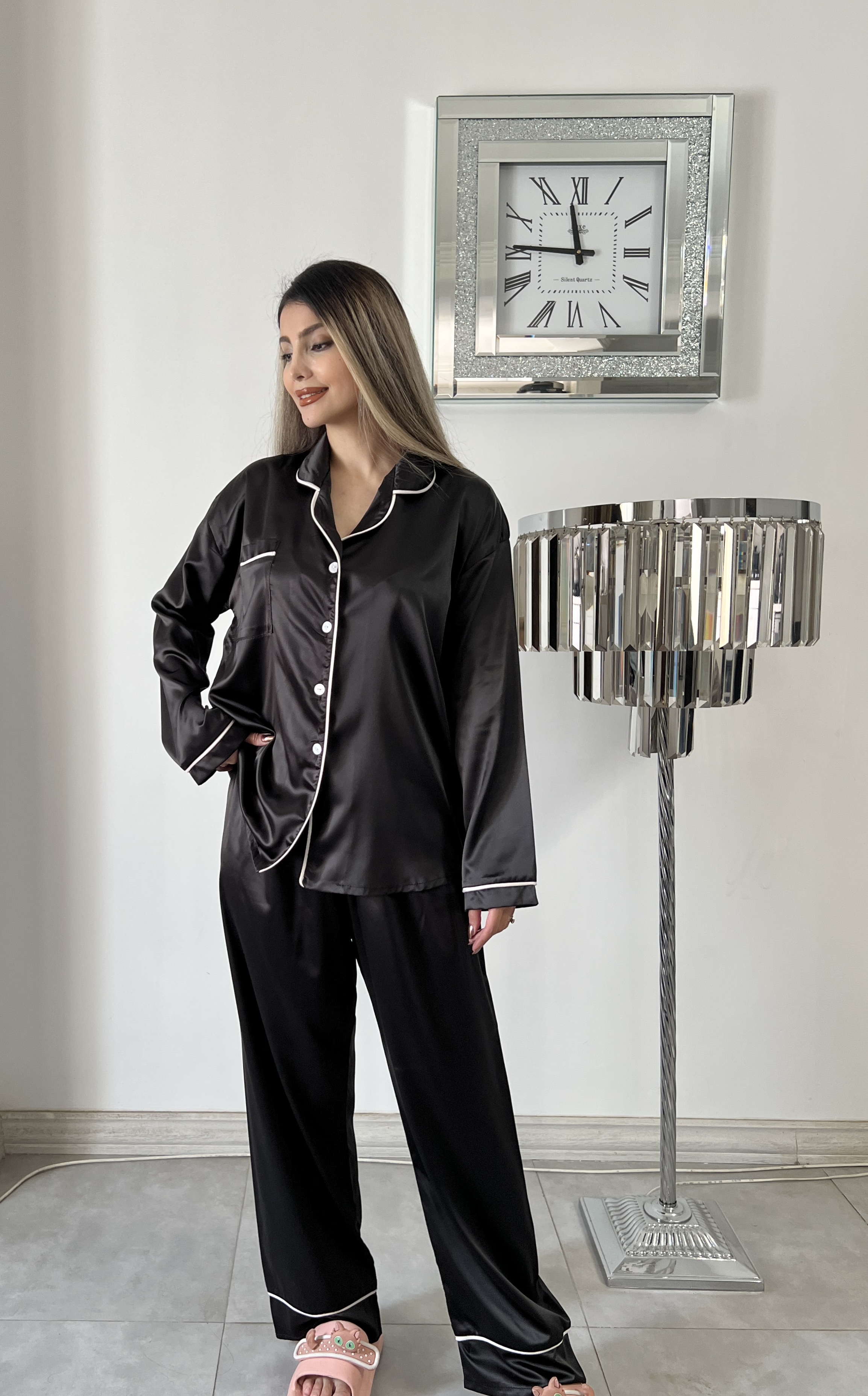 ست راحتی جنس ساتن ابریشم